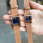 Top AAA Replica Hermes Heure H Quartz Watches in Starry dial Rose Gold Case